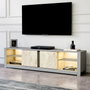 Hanah Home Soporte de TV Gris y Travertino